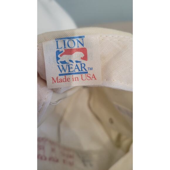 Vintage WWII Veteran Hat USA Made Lion Wear Cream Navy Snapback Cap - Picture 7 of 8